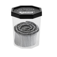 Невидимки прямые для волос 4 см, серебристые Lussoni Hair Grips Silver 250 шт