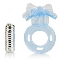 CalExotics Butterfly Enhancer - виброкольцо с бабочкой, 6х2 см (голубой) (716770055422)