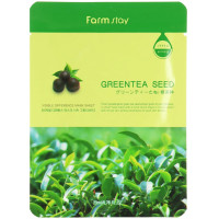 Заспокійлива маска для обличчя з зеленим чаєм Farmstay Visible Difference Mask Sheet Green Tea Seed 23 мл