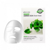 Заспокоююча маска для обличчя з екстрактом центели 3w Clinic Essential Up Derma Cica Sheet Mask 1 шт