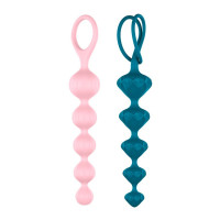 Satisfyer Love Beads Silicone — анальні ланцюжки, 20.5х3.7 см (різнобарвний) (Satisfyer BeadsSil.color)