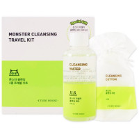 Набір для очищення шкіри обличчя з міцелярної водою Etude House Monster Cleansing Travel Kit 100 мл + 30 шт