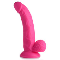 Pop Peckers 7.5" Dildo With Balls — Pink — Фаллоїмітатор, 21,5 см (рожевий) (848518044792)