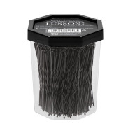 Шпильки хвилясті для волосся, 6.5 см, чорні Lussoni Wavy Hair Pins Black 300 шт