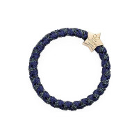 Гумка для волосся By Eloise London Gold Star Woven Navy Shimmer, 1 шт (5060548172381)