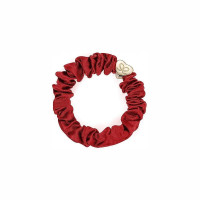 Гумка для волосся By Eloise London Gold Heart Silk Scrunchie Burgundy Red, 1 шт (5060548173319)