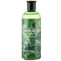 Зволожуючий тонер для обличчя з екстрактом зеленого чаю Farmstay 76 Green Tea Seed Premium Moisture Toner 350 мл