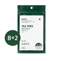 Нічні патчі проти прищів A'Pieu Nonco Teatree Spot Patch Night Care Set 8+2 1 пачка (8809581477018)
