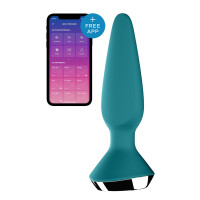 Satisfyer Plug-ilicious 1 — Анальна смарт-корка, 14х3 см, (зелена) (4061504003214)