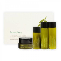 Набір мініатюр косметики для обличчя з екстрактом оливи Innisfree Olive Real Ex. Special 4 Kit 4 шт