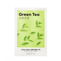 Зволожуюча маска для обличчя з екстрактом зеленого чаю Missha Airy Fit Sheet Mask Green Tea 19 г