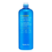 Антивіковий тонер для обличчя з колагеном Farmstay Collagen Water Full Moist All Day Toner 500 мл