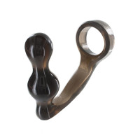 Toy Joy Manpower Plug & Penisring - Анальная пробка с эрекционным кольцом, 11.5х4 см (серый) (8713221453167)