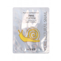 Освітлююча тканинна равликова маска для обличчя The Saem Pure Natural Mask Sheet Snail Brightening 20 мл