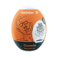 Satisfyer Masturbator Egg Single Crunchy мастурбатор яйце, 7х5.5 см (жовтогарячий) (4049369043408)