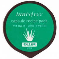 Нічна зволожуюча маска для обличчя на основі екстракту алое Innisfree Capsule Recipe Pack Aloe 10 мл
