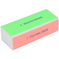 Чотиристоронній баф для нігтів, широкий Tools For Beauty 4-way Nail Buffer Block 1 шт
