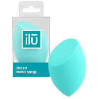 Спонж для макіяжу з плоским зрізом, бірюзовий Ilu Sponge Olive Cut Turquoise 1 шт