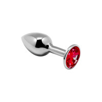 Alive — Mini Metal Butt Plug — Анальний корок — S, 7х2.8 см (червона) (soptSO601000885)