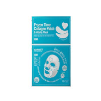 Оздоравливающая маска для лица с тающими патчами 2в1 Konad Iloje Frozen Time Collagen Patch & Vitality Mask