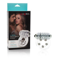 CalExotics Maximus Ring 5 Stroker Beads — подвійне віброкольце, 6х2.5 см (прозорий) (716770046529)