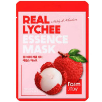 Тканинна маска для звуження пор з лічі FarmStay Real Lychee Essence Mask 23 мл