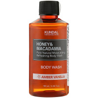 Гель для душу з ароматом "Бурштин та ваніль" Kundal Honey & Macadamia Body Wash Amber Vanilla 500 мл (8809568742061)