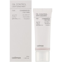 Сонцезахисний крем для зменшення секреції себума Celimax Oil Control Light Sunscreen SPF50+ PA++++ 40 мл (8809782559063)