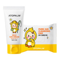Набір сонцезахисних засобів для дітей Atopalm Mild Sun Cream SPF32 PA+++ Set Special 65 мл+30 шт.