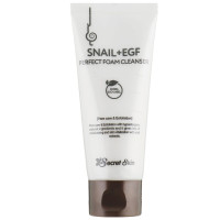 Очищаюча пінка для вмивання з муцином равлика Secret Skin Snail+EGF Perfect Foam Cleanser 100 мл