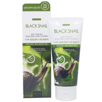 Пінка для вмивання з муцином равлика Jigott Natural Black Snail Foam Cleansing 180 мл
