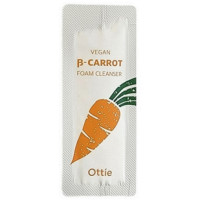 Пробник очищающей пенки на основе органической моркови Ottie Vegan Beta-Carrot Foam Cleanser 1 мл (8800000006334)