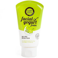 Пінка для вмивання жирної шкіри обличчя з лавандою і лимоном Happy Bath Real Fresh Facial Yogurt Foam 120 г
