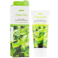 Очищающая пенка для умывания с экстрактом зелёного чая Jigott Natural Green Tea Foam Cleansing 180 мл
