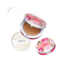 Компактна пудра для обличчя зі змінним блоком Farmstay Pink Flower Blooming Uv Pact Spf 50 Відтінок 21
