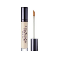 Консилер для обличчя з аплікатором Holika Holika Cover & Hiding Liquid Concealer 01 Light Beige 4 мл