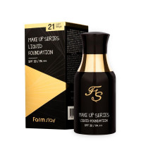 Тональная основа с цветочным экстрактом Farmstay Make Up Series Liquid Foundation SPF30 40 мл #21 Light Beige