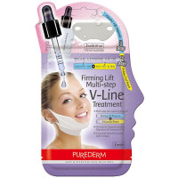 Лифтинг маска для подтяжки овала лица с сывороткой Purederm Firming Lift Multi-step V-Line Treatment 10 г