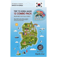 Набір тканинних масок FarmStay Trip To Korea Facial Mask Sheet 12 Combo Pack - 23 мл*12 шт (8800260030234)