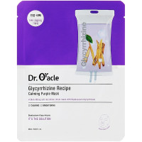 Маска для обличчя тканинна заспокійлива з коренем солодки Dr.Oracle Glycyrrhizine Recipe Calming Purple Mask 25 мл (8809408731866)