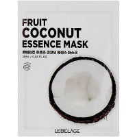Тканинна маска для обличчя з екстрактом кокосу Lebelage Fruit Coconut Essence Mask 23 мл (8809679092291)