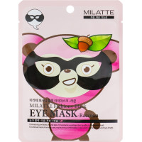Поживна маска від зморшок з муцином равлика Milatte Fashiony Black Eye Mask Raccoon 10 мл