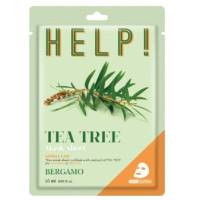 Маска для обличчя з чайним деревом Bergamo HELP! Tea Tree Mask Sheet 25 мл