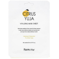 Тканинна маска для обличчя з екстрактом юдзу Farmstay Citrus Yuja Vitalizing Mask Sheet 23 мл (8809809802660)