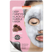 Маска кислородная очищающая вулканическая для лица Purederm Deep Purifying Black Q2 Bubble Volcanic 20 г