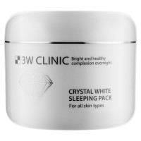 Освітлююча нічна маска для обличчя 3W Clinic Crystal White Sleeping Pack 100мл