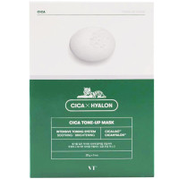 Набір тканинних масок для яскравості тону обличчя VT Cosmetics Cica Tone-Up Mask 6шт*28 мл