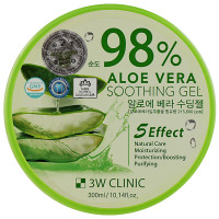 Зволожуючий гель для обличчя і тіла з соком алое віра 98 % 3W Clinic Aloe Vera Soothing Gel 300 г