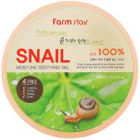 Зволожуючий крем-гель для тіла з равликовим муцином Farmstay Moisture Soothing Gel Snail 300 мл