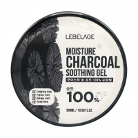 Зволожуючий гель для тіла з вугіллям Lebelage Moisture Charcoal 100% Soothing Gel 300 мл (8809426955619)